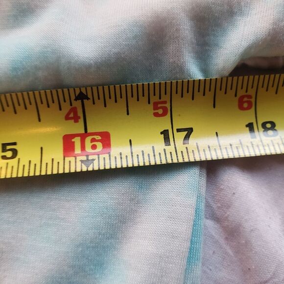 Bongo Pretty Mess Tie‑Dye Top Junior Large White Blue Cold SHLD Casual Tee NWT - Picture 4 of 5